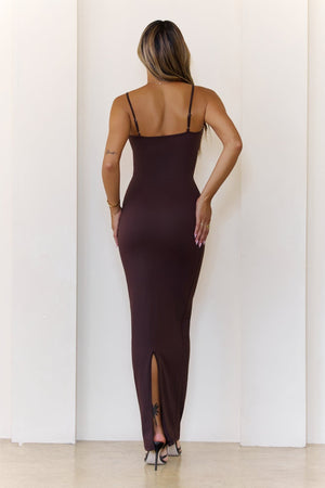 Supersoft Sculpt Cami Maxi Dress Chocolate