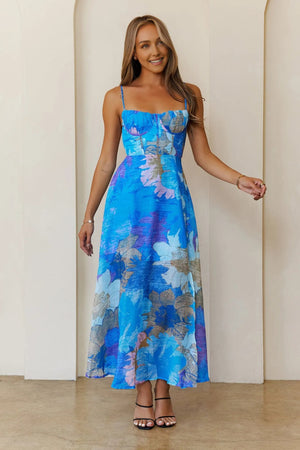 Chic State of Mind Maxi Dress Blue