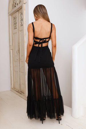 Chic Whispers Maxi Dress Black