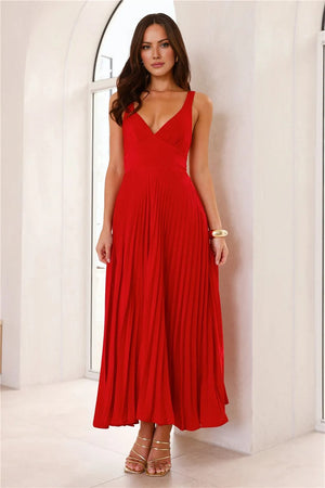 Dazzling Opulence Maxi Dress Red