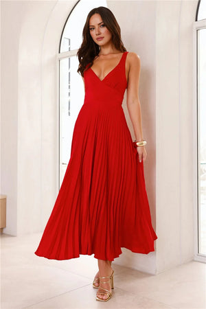 Dazzling Opulence Maxi Dress Red