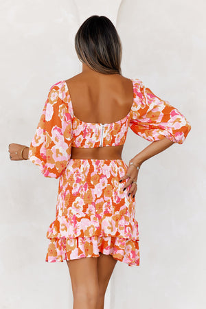 Exotic Blooming Girl Mini Dress Print