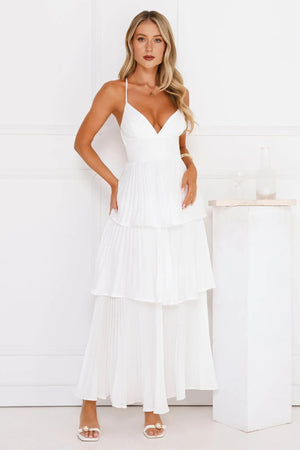 Fashionably Ever After Maxi Dress White