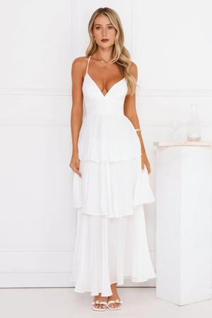 Fashionably Ever After Maxi Dress White