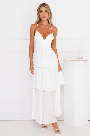Fashionably Ever After Maxi Dress White