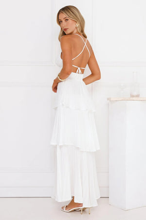 Fashionably Ever After Maxi Dress White