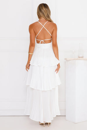 Fashionably Ever After Maxi Dress White