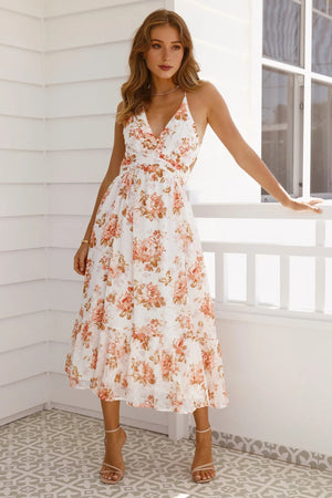 Free Loves Midi Dress White