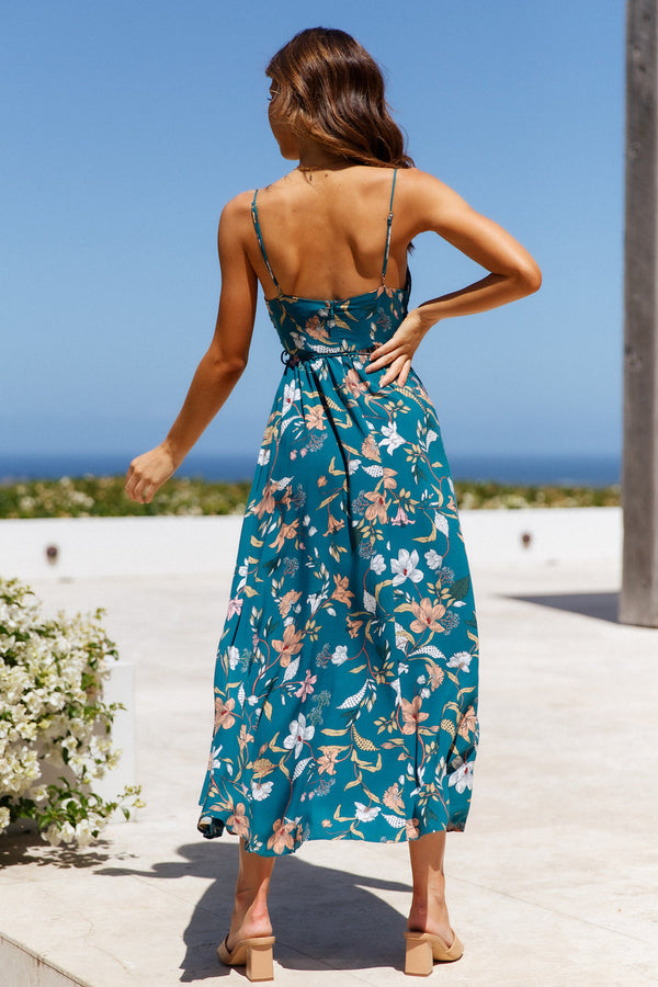 Lady Like You Midi Dress Teal