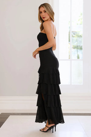 Lavish One Strapless Maxi Dress Black