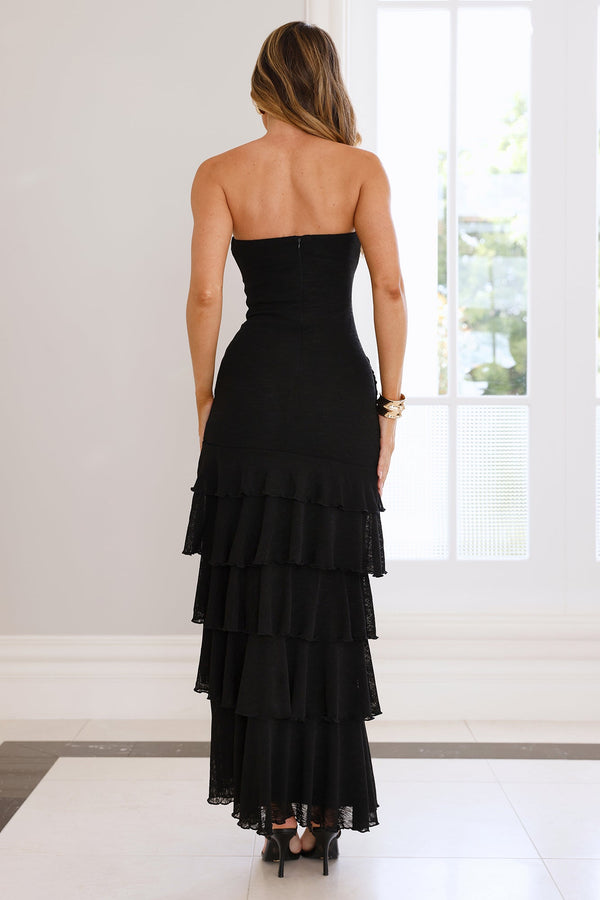 Lavish One Strapless Maxi Dress Black