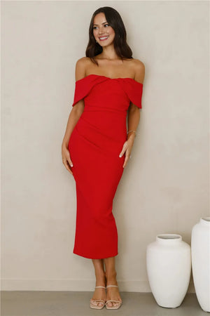 Need A Reason Midi Dress Red