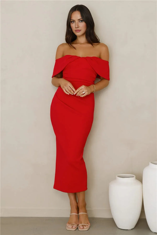 Need A Reason Midi Dress Red