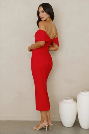Need A Reason Midi Dress Red