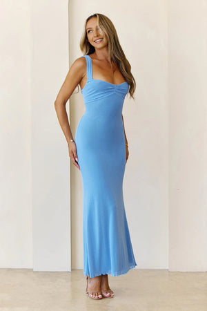 Nine To Shine Maxi Dress Blue