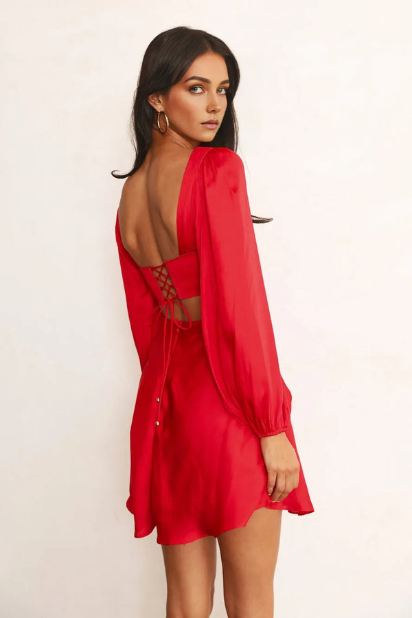 Open Your Eyes Dress Red