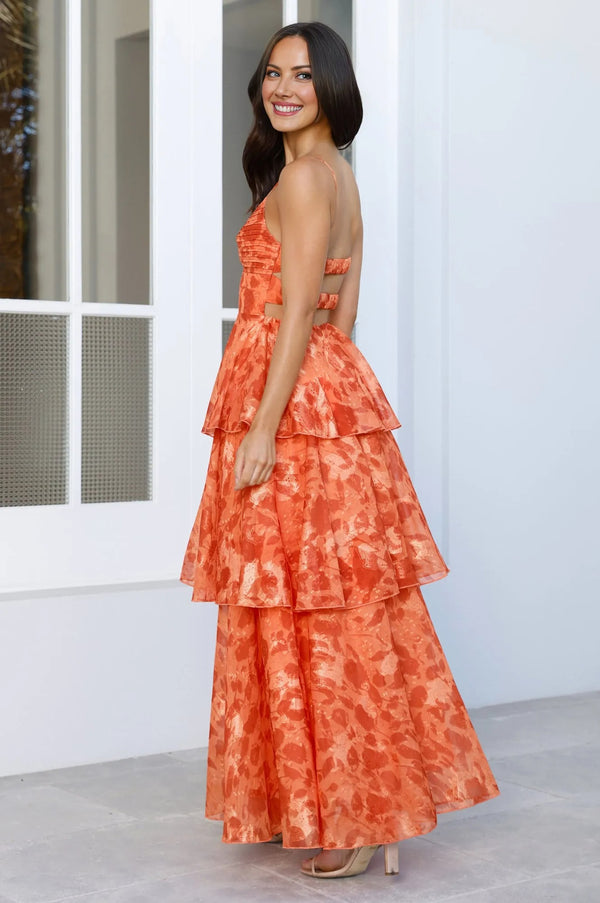 Painted Promises Maxi Dress Orange