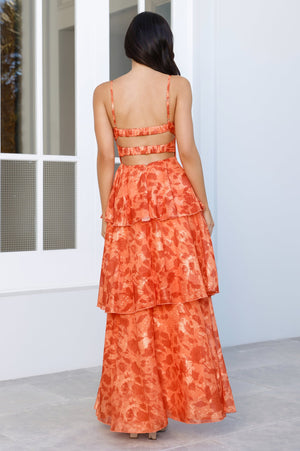 Painted Promises Maxi Dress Orange