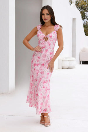 Rosé Midi Dress Pink