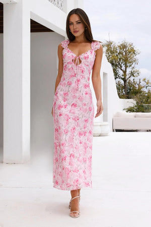 Rosé Midi Dress Pink