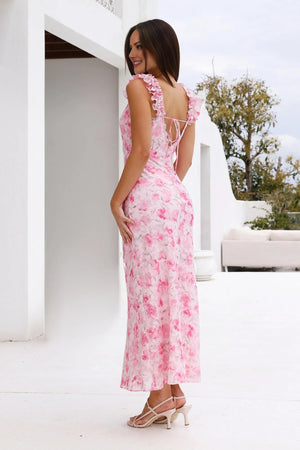 Rosé Midi Dress Pink