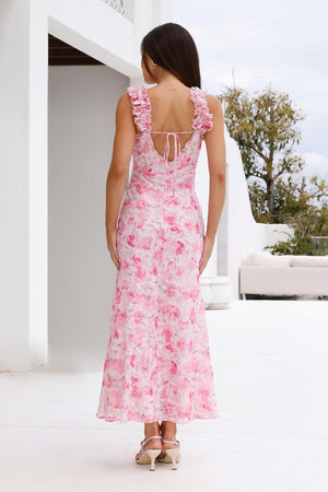 Rosé Midi Dress Pink