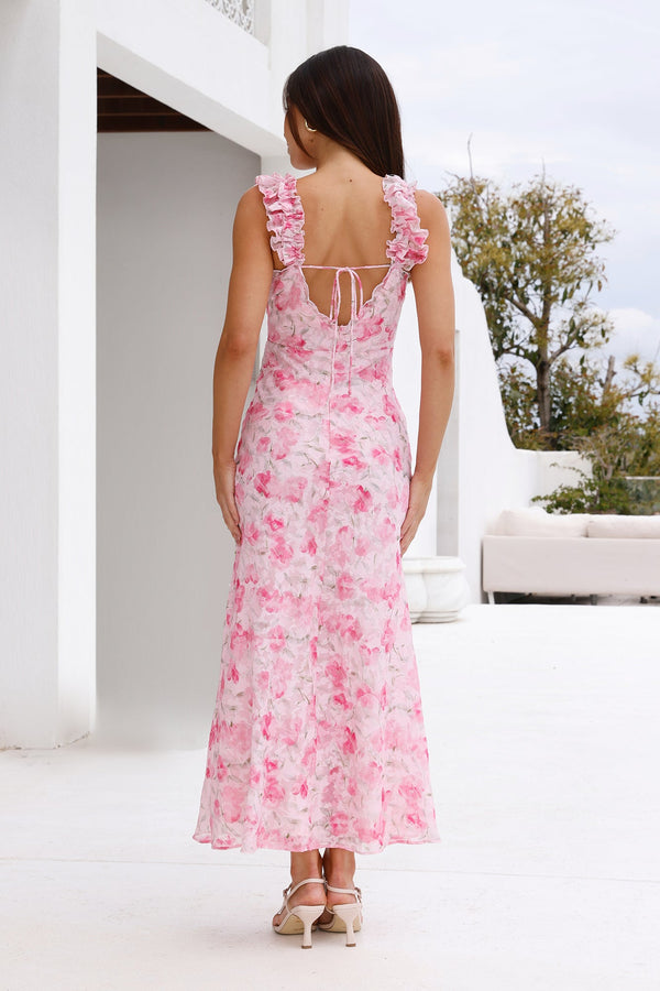 Rosé Midi Dress Pink