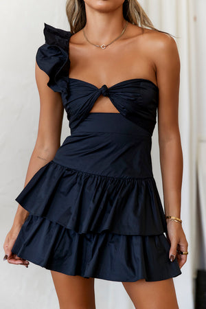 Bountysaver Ruffled Out Dress Black