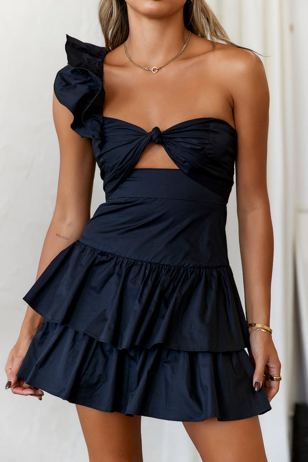 Bountysaver Ruffled Out Dress Black