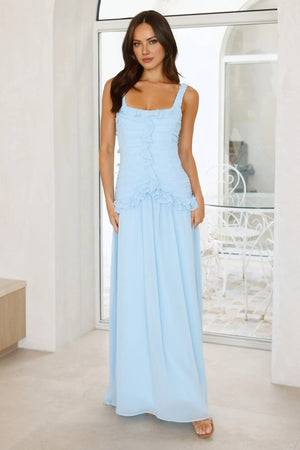 Shoreline Luxe Maxi Dress Blue