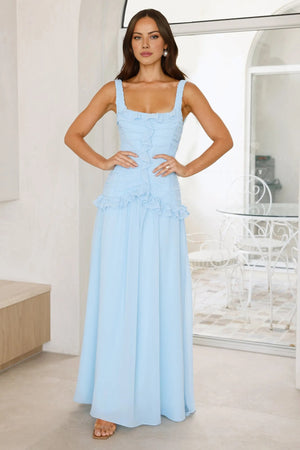 Shoreline Luxe Maxi Dress Blue