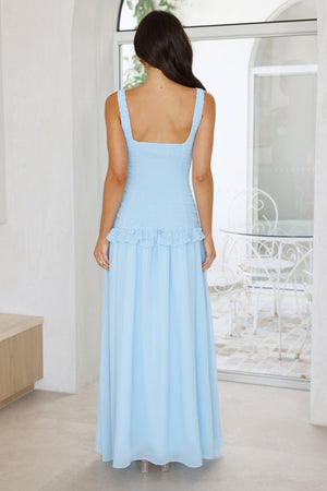 Shoreline Luxe Maxi Dress Blue