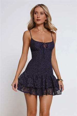 Sparkle Central Mini Dress Navy