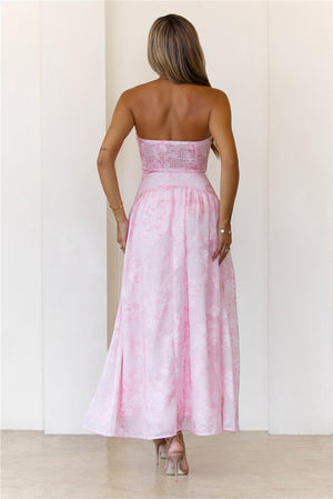 Starry Darling Strapless Maxi Dress Pink