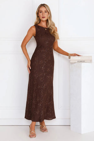 Stay Fab Maxi Dress Brown