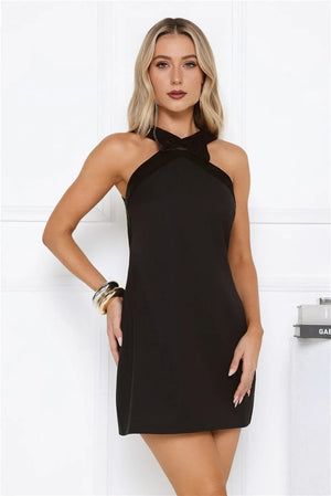 Stellar Silhouette Mini Dress Black
