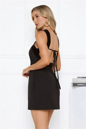 Stellar Silhouette Mini Dress Black