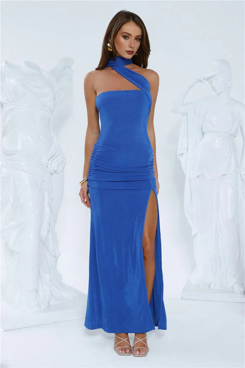 Style Is Attitude Maxi Dress Cobalt