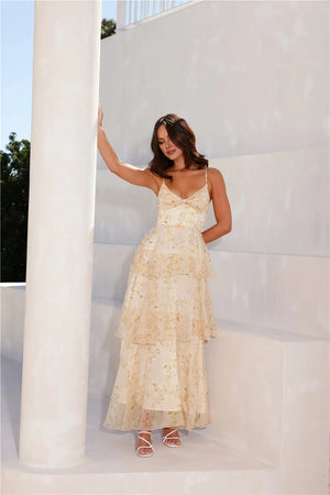 Sun Shining Through Maxi Dress Yellow