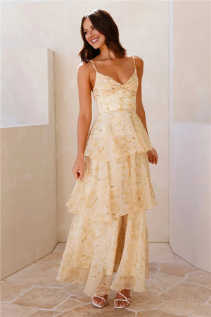 Sun Shining Through Maxi Dress Yellow