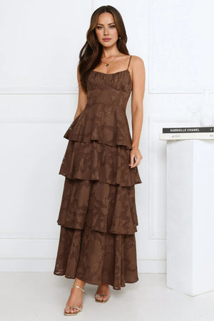 Thriving Now Maxi Dress Brown