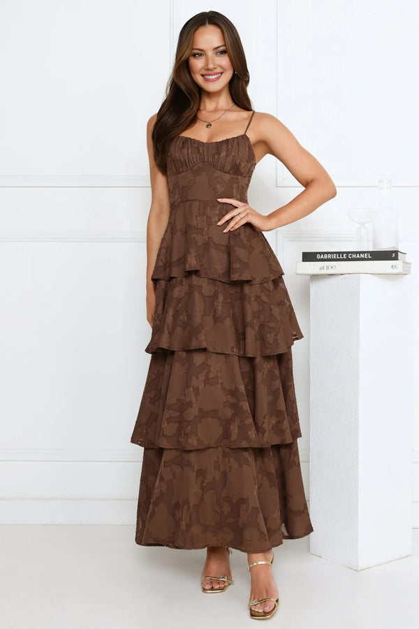 Thriving Now Maxi Dress Brown