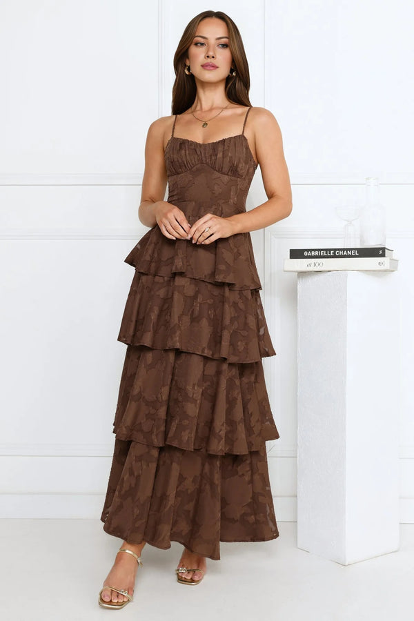 Thriving Now Maxi Dress Brown