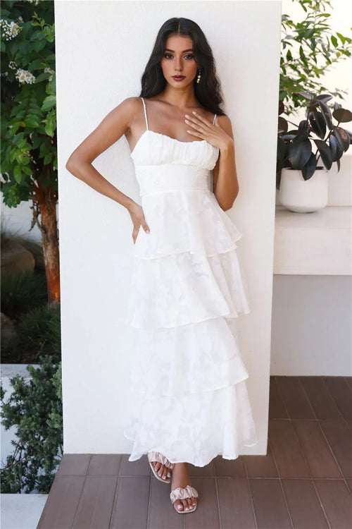 Thriving Now Maxi Dress White