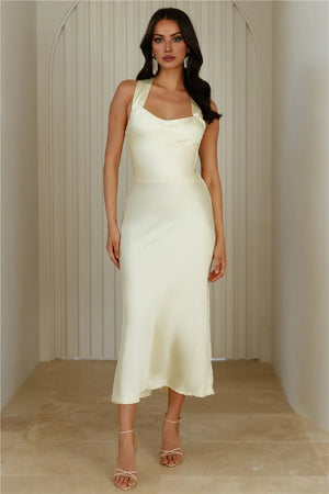 Tie It Up Girl Maxi Dress Yellow