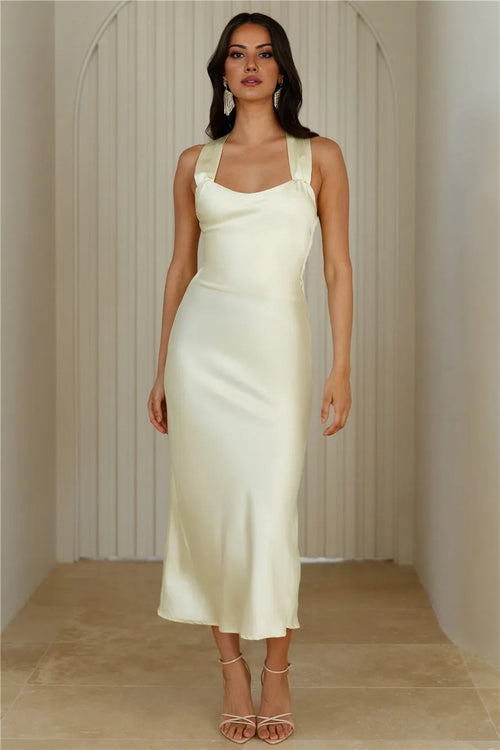 Tie It Up Girl Maxi Dress Yellow