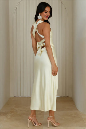 Tie It Up Girl Maxi Dress Yellow