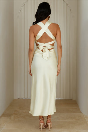 Tie It Up Girl Maxi Dress Yellow