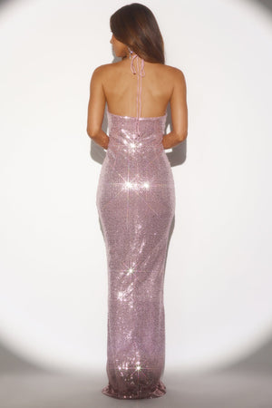 True Resemblance Sequin Maxi Dress Pink