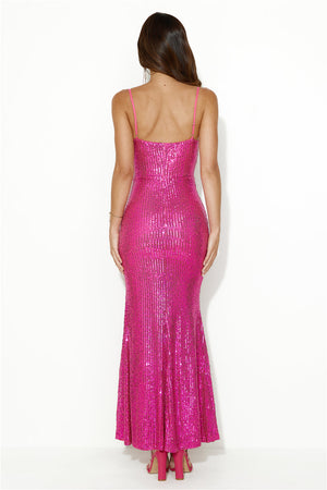 True Spark Sequin Maxi Dress Pink